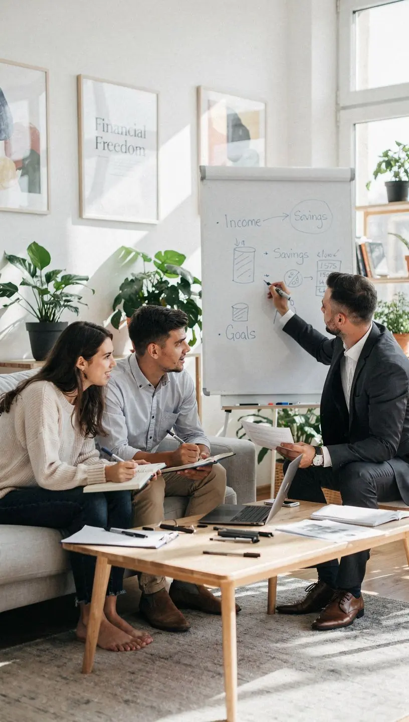 Színes infografika a megtakarítási stratégiákról, amelyek segítenek a pénzügyi célok elérésében.